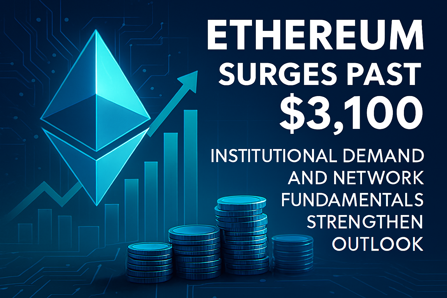 Ethereum Surges Past $3,100 as Institutional Demand and Network Fundamentals Strengthen Market Outlook
