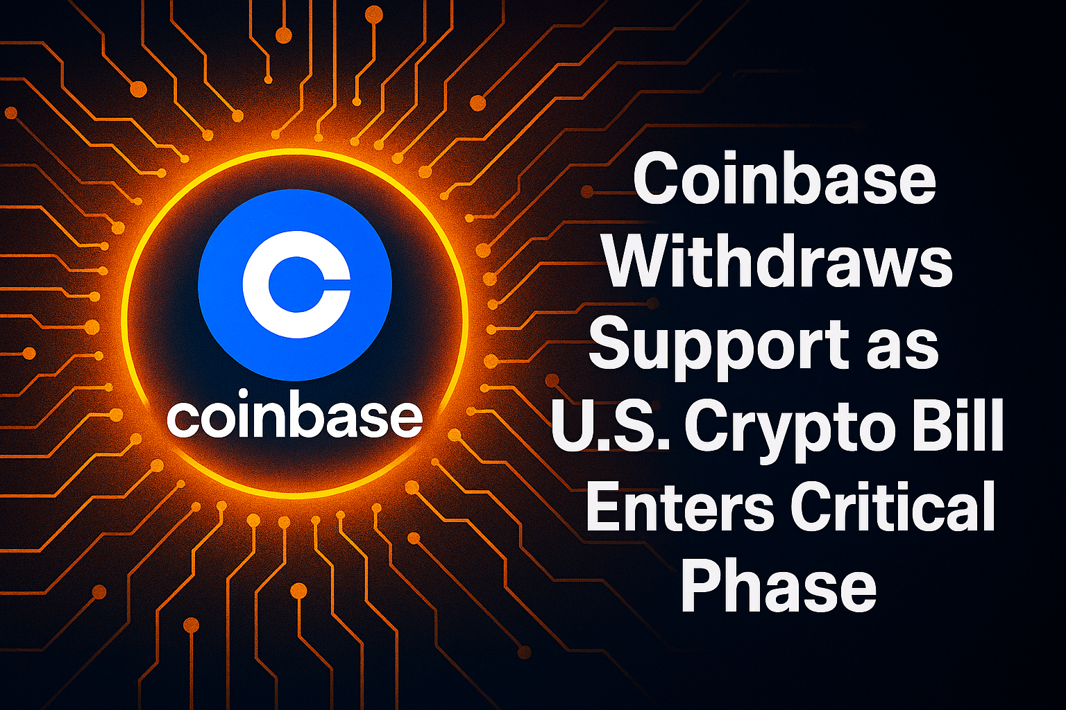 Coinbase Withdraws Support as U.S. Crypto Bill Enters a Critical Phase